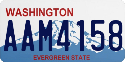 WA license plate AAM4158
