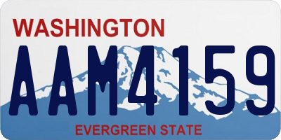 WA license plate AAM4159