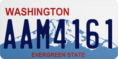 WA license plate AAM4161