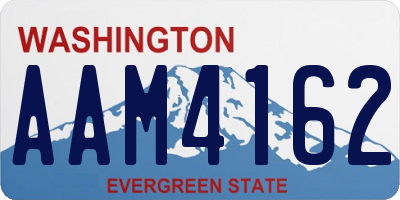 WA license plate AAM4162