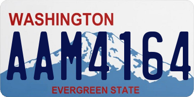 WA license plate AAM4164