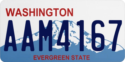 WA license plate AAM4167
