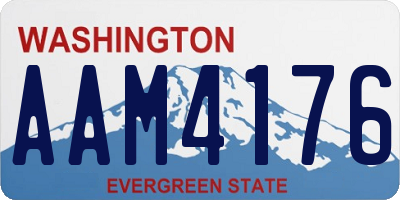 WA license plate AAM4176
