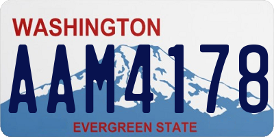 WA license plate AAM4178