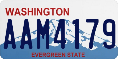WA license plate AAM4179