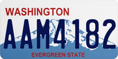 WA license plate AAM4182