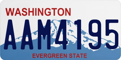WA license plate AAM4195