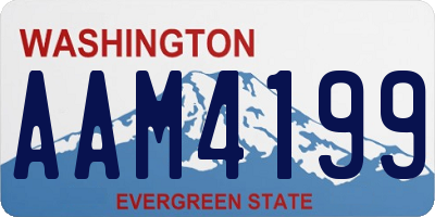 WA license plate AAM4199