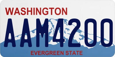 WA license plate AAM4200
