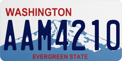 WA license plate AAM4210
