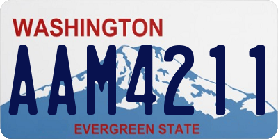 WA license plate AAM4211