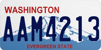 WA license plate AAM4213