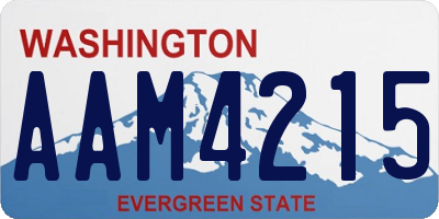 WA license plate AAM4215
