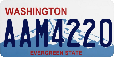 WA license plate AAM4220