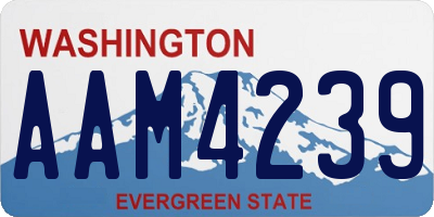 WA license plate AAM4239