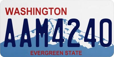 WA license plate AAM4240