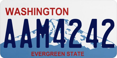 WA license plate AAM4242