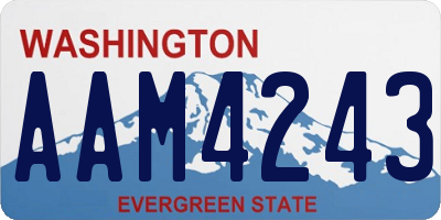 WA license plate AAM4243