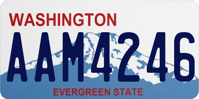 WA license plate AAM4246