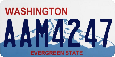 WA license plate AAM4247