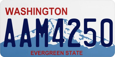 WA license plate AAM4250