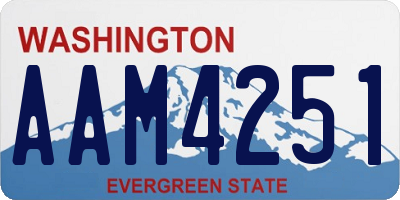 WA license plate AAM4251