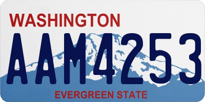 WA license plate AAM4253