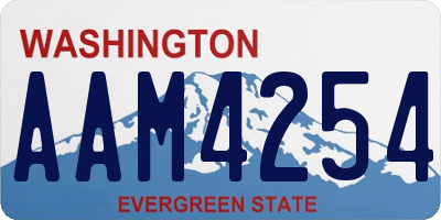 WA license plate AAM4254