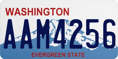 WA license plate AAM4256