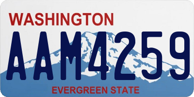WA license plate AAM4259
