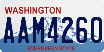 WA license plate AAM4260