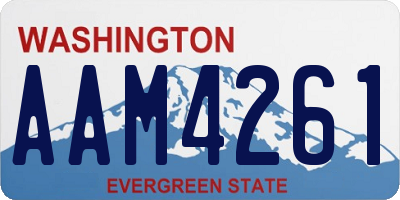 WA license plate AAM4261