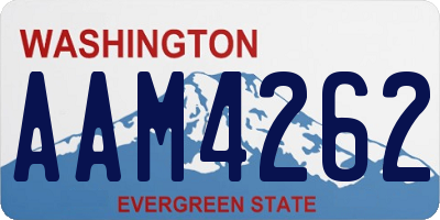WA license plate AAM4262