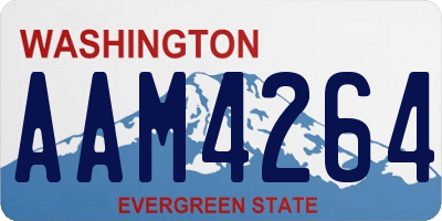 WA license plate AAM4264