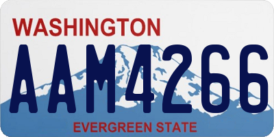 WA license plate AAM4266