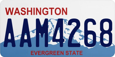 WA license plate AAM4268