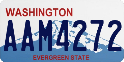 WA license plate AAM4272