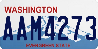 WA license plate AAM4273