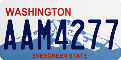WA license plate AAM4277