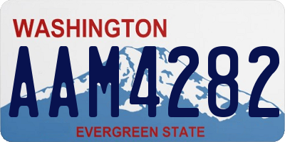 WA license plate AAM4282