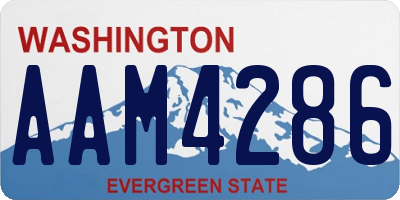 WA license plate AAM4286