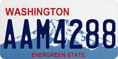 WA license plate AAM4288