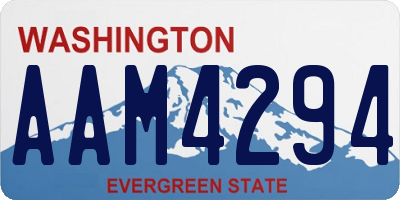 WA license plate AAM4294