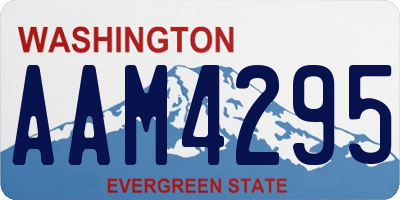 WA license plate AAM4295