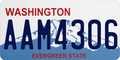 WA license plate AAM4306