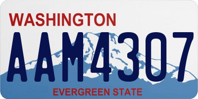 WA license plate AAM4307