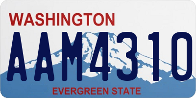 WA license plate AAM4310