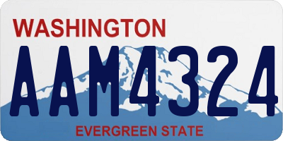 WA license plate AAM4324
