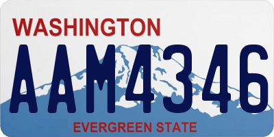 WA license plate AAM4346