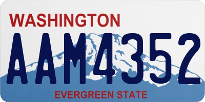 WA license plate AAM4352